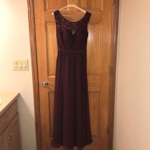 Burgundy Mori Lee Bridesmaid Dress